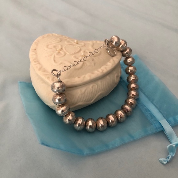 Sterling Silver Bracelet on jewelers Chain - Picture 4 of 5